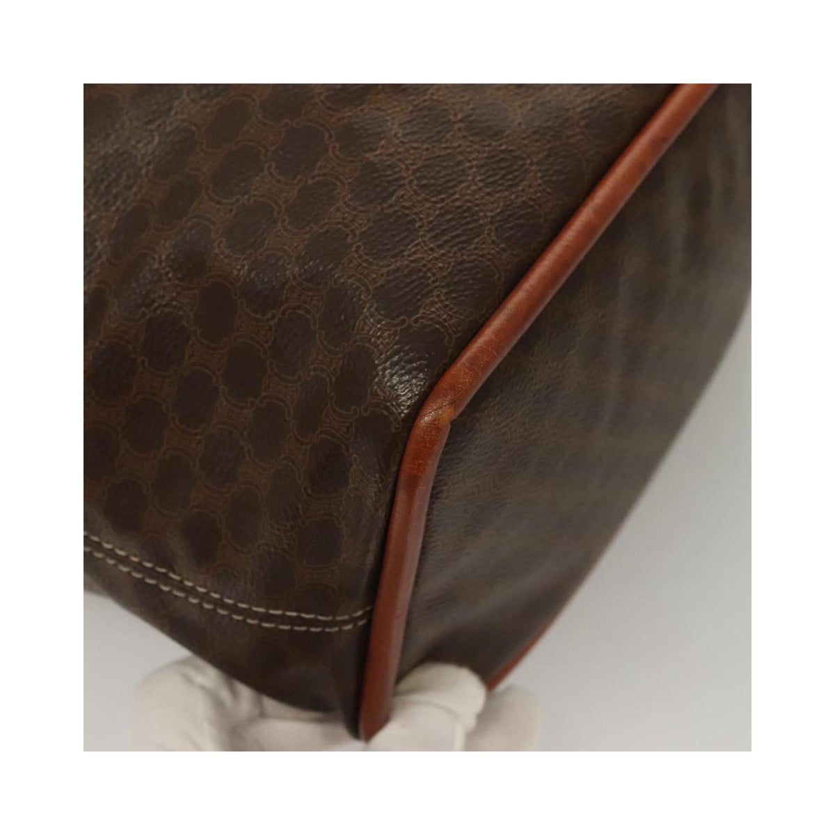 Sac À Main Celine Macadam Handbag Toile - Marron