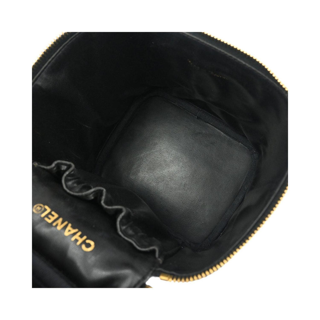 Sac À Main Chanel Vintage Timeless Cosmetic Case Small Cuir - Noir