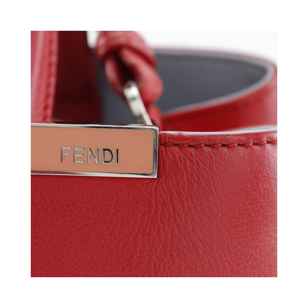 Bolso tote Fendi 2Jours pequeño de piel de becerro roja