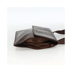 Sac Porté Épaule Chanel Vintage Logo Flap Messenger Medium Cuir - Marron