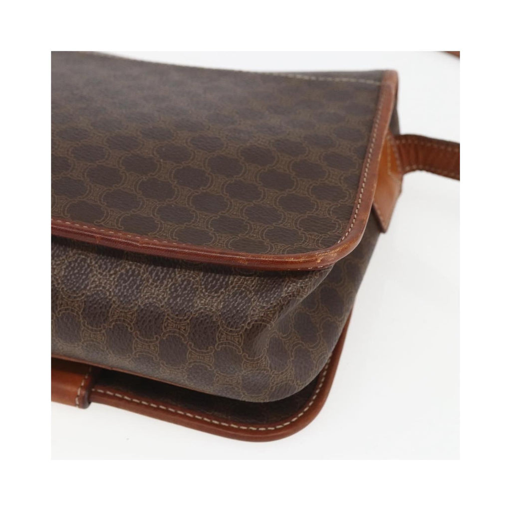 Sac Porté Épaule Celine Macadam Shoulder Bag Pvc - Marron