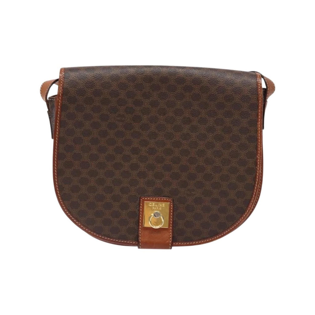 Sac Celine Macadam Shoulder Bag Toile - Marron