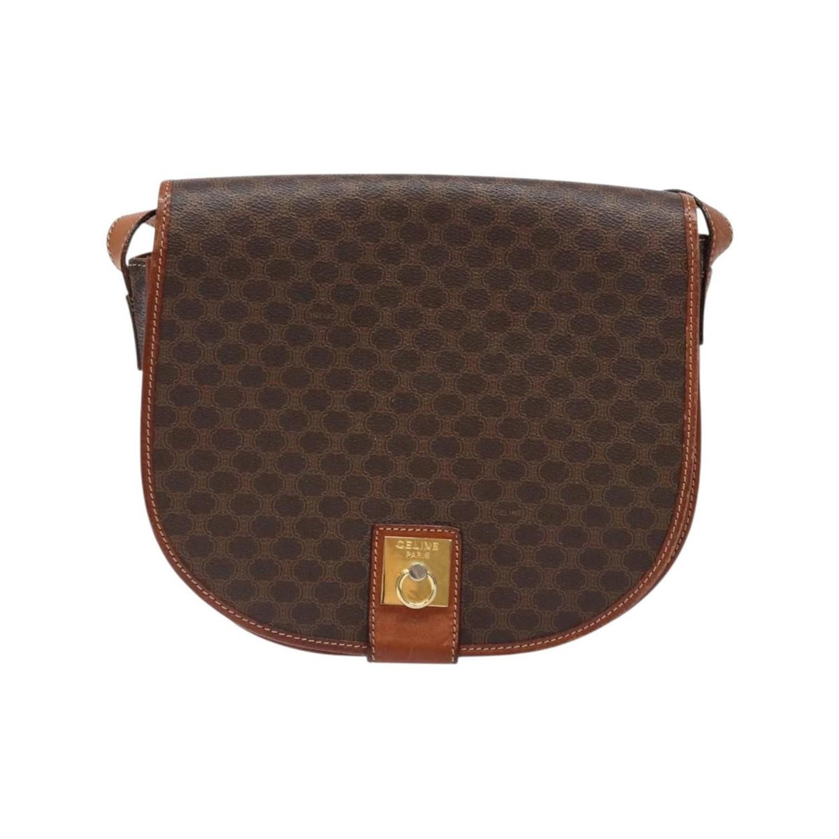 Sac Celine Macadam Shoulder Bag Toile - Marron