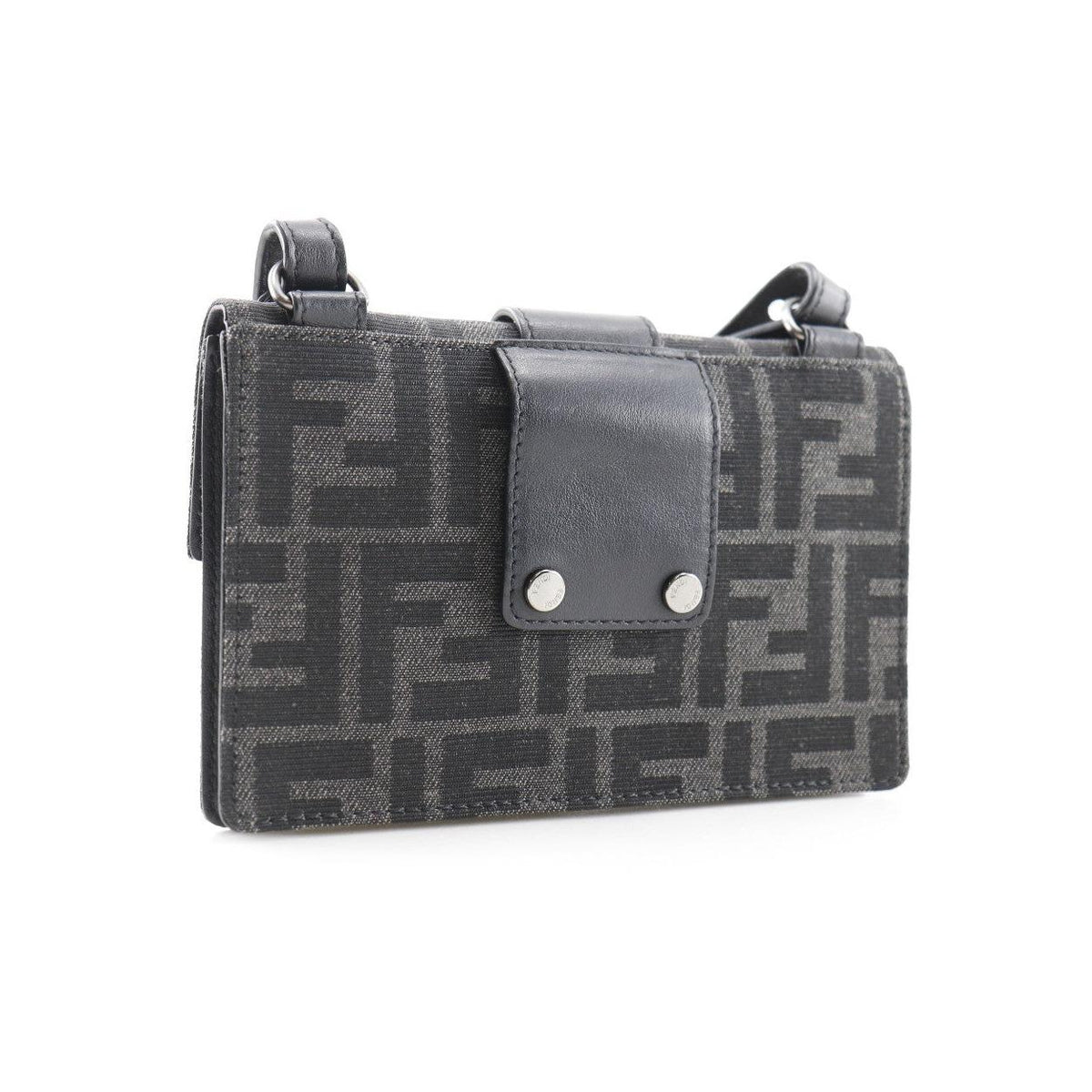Sac Porté Épaule Fendi Baguette Convertible Belt Bag Toile - Noir