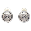 Chanel Vintage CC Round Clip-On Earrings Metal Small