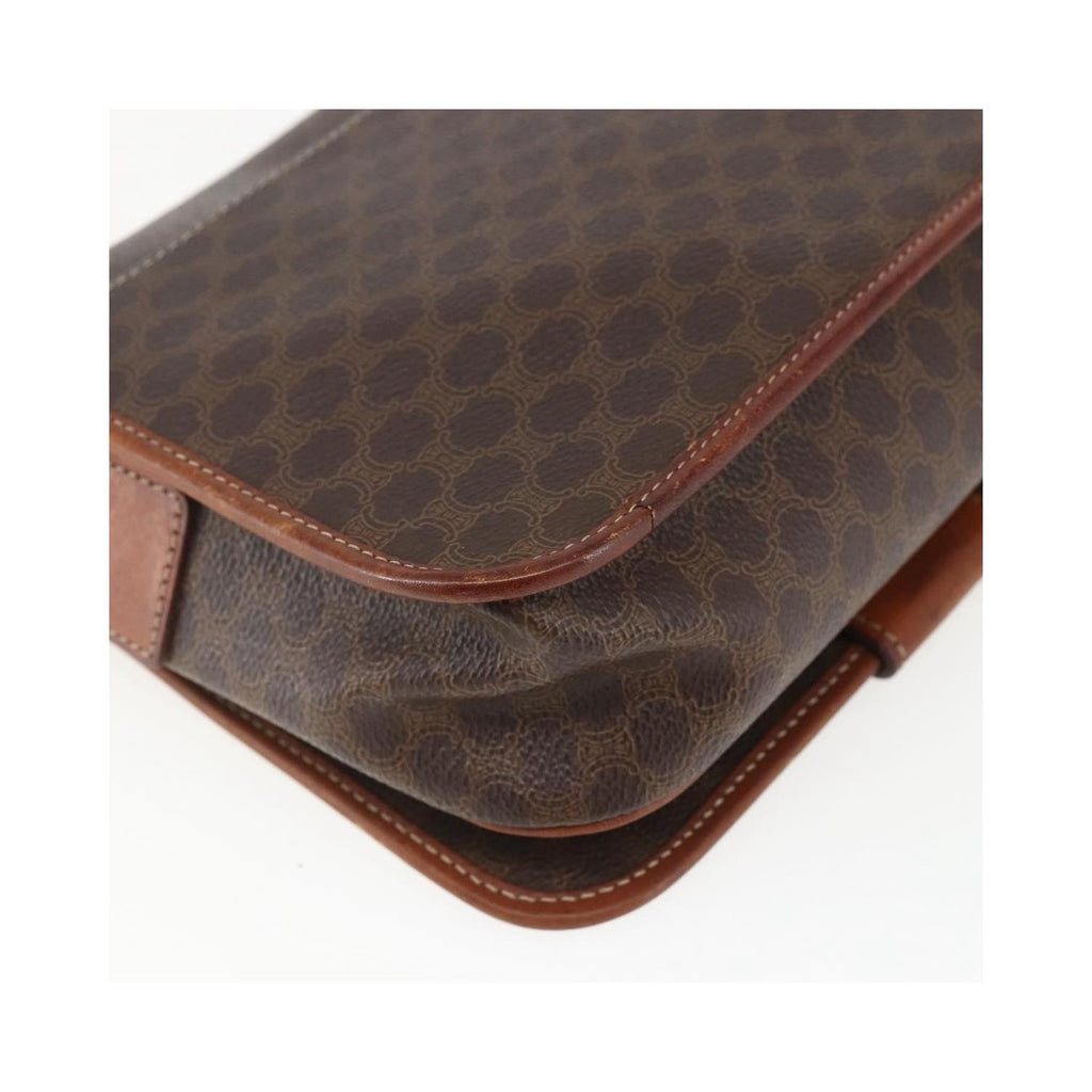 Sac Porté Épaule Celine Macadam Shoulder Bag Pvc - Marron