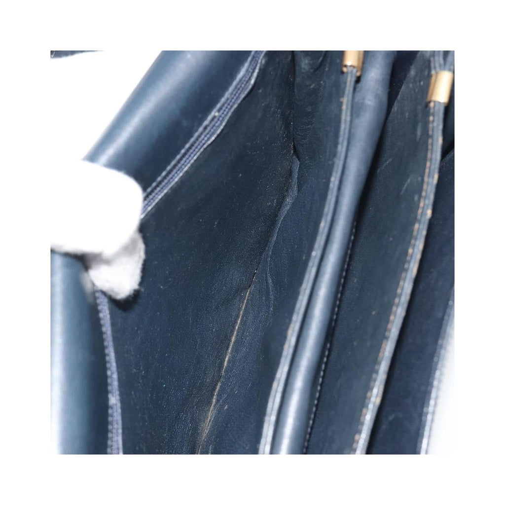 Sac Porté Épaule Celine Vintage Horse Carriage C Macadam Toile - Bleu Marine