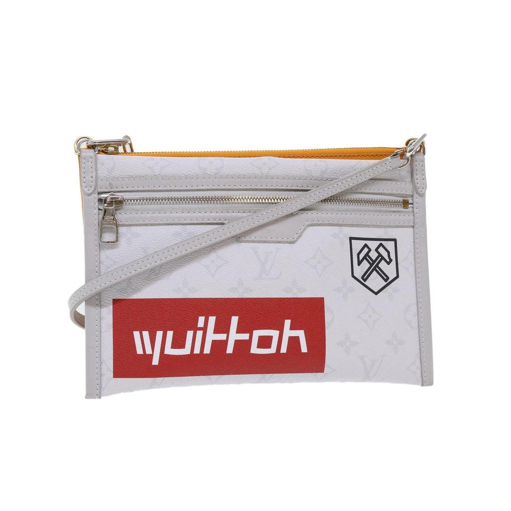 Pochette Louis Vuitton Double Flat Messenger Toile - Multicolore