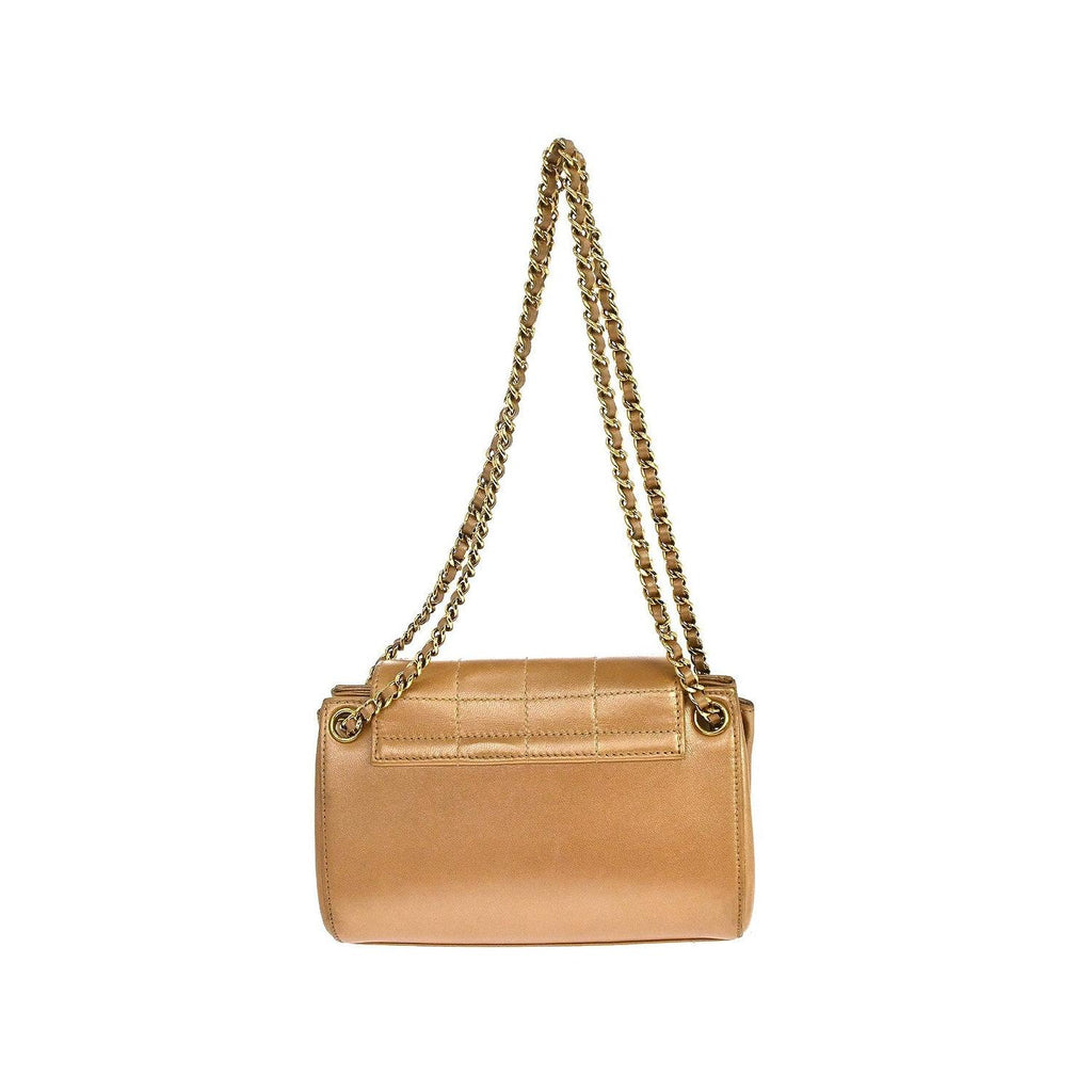 Sac Porté Épaule Chanel Mademoiselle Mini Cuir - Marron