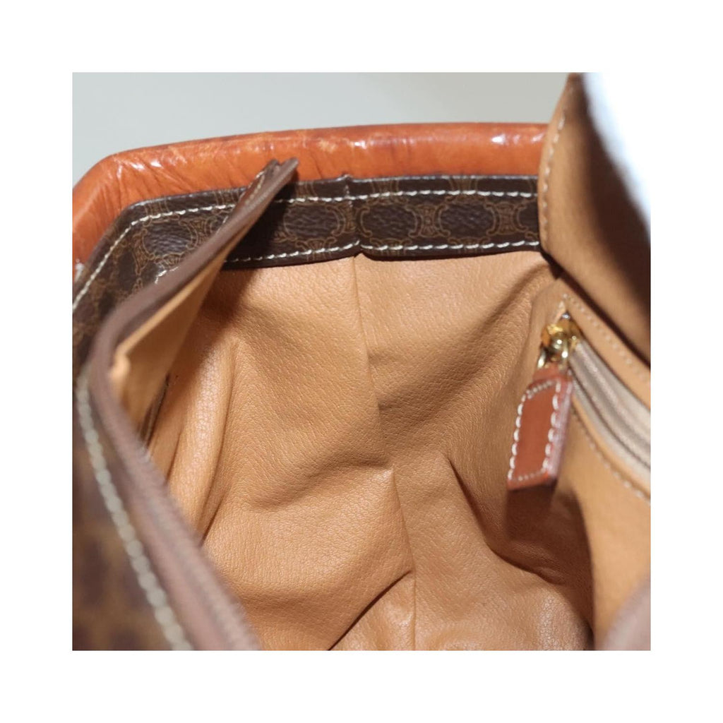 Sac À Main Celine Macadam Handbag Toile - Marron