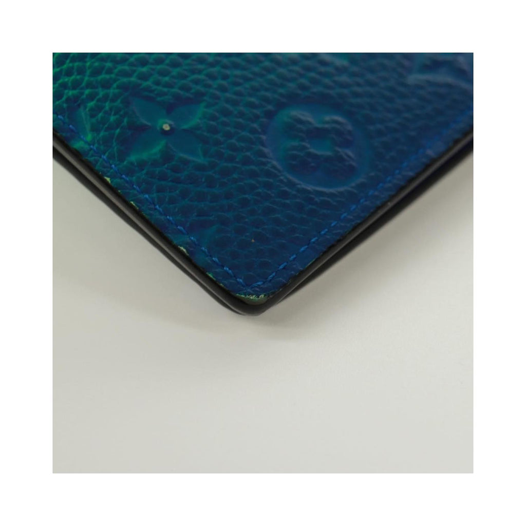 Portefeuille Louis Vuitton Brazza Cuir - Vert
