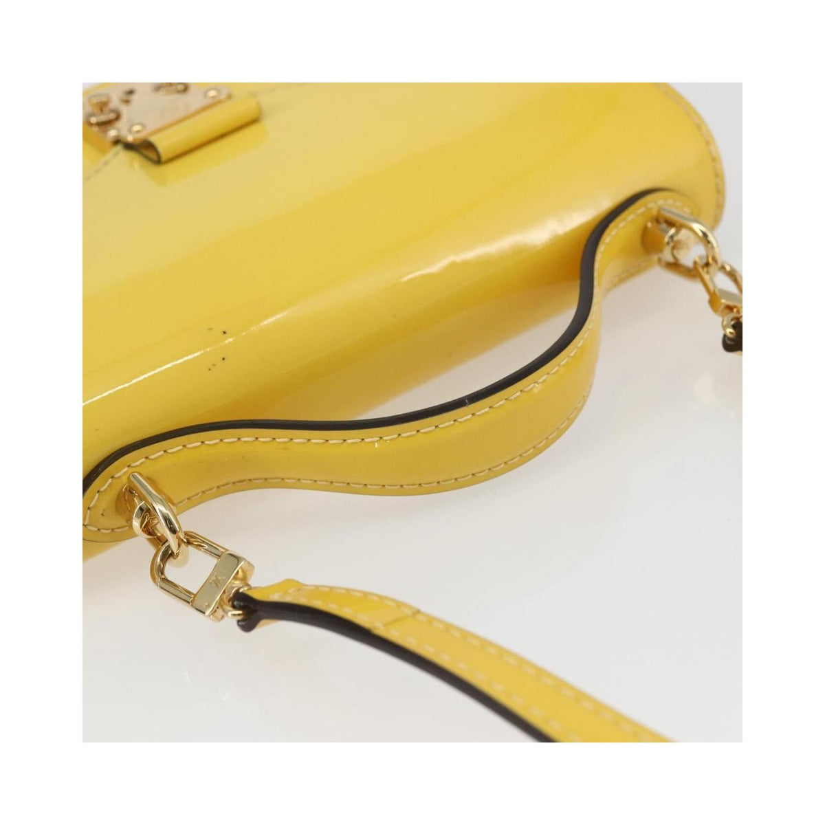 Sac À Main Louis Vuitton Monceau Handbag Bb Cuir Verni - Jaune