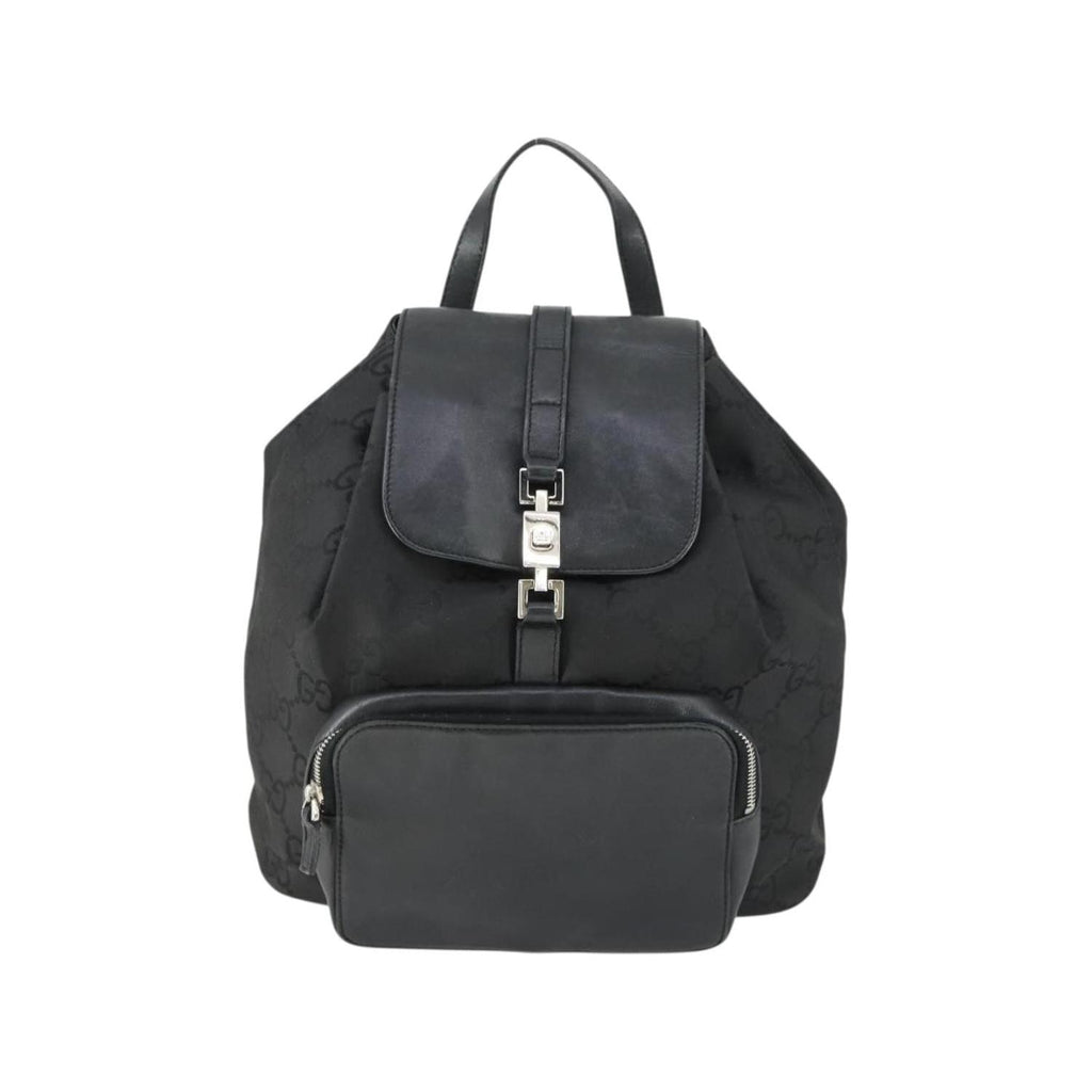 Sac À Dos Gucci Vintage Jackie Backpack Medium Toile - Noir