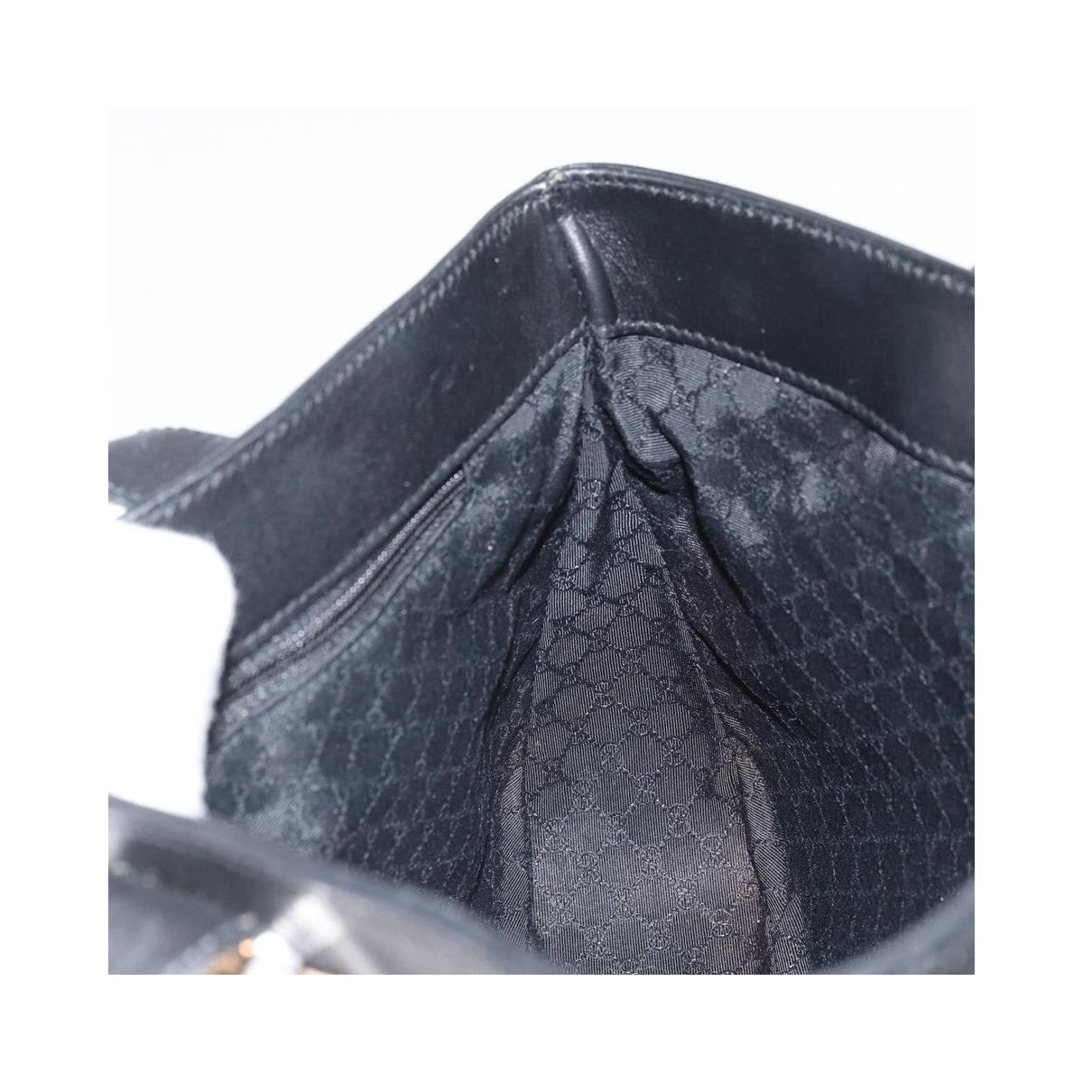 Cabas Gucci Vintage Web Tote Cuir - Noir