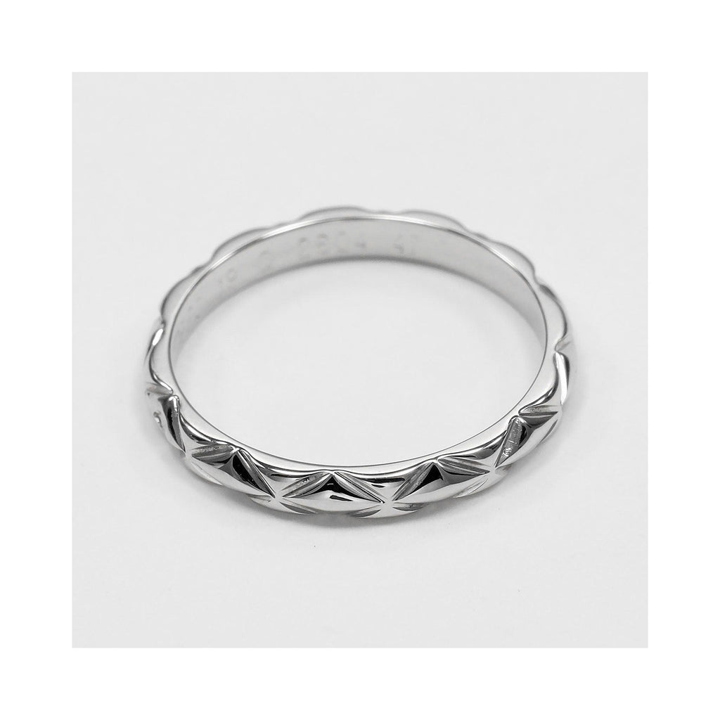 Bague Chanel Matelasse Platinum - Argent