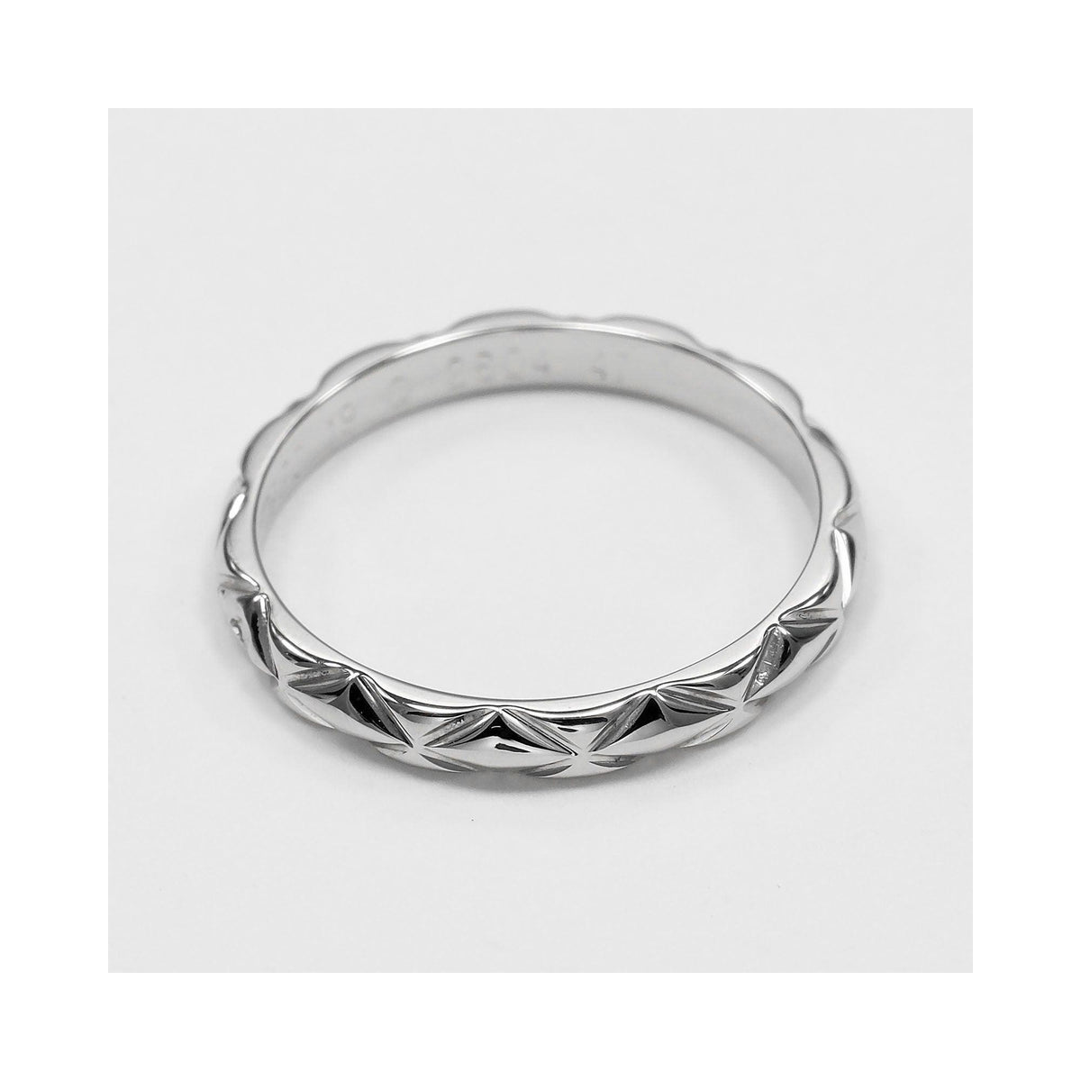 Bague Chanel Matelasse Platinum - Argent
