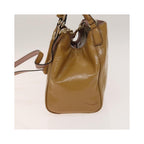 Sac Porté Épaule Gucci Soho Convertible Shoulder Bag Small Cuir Verni - Beige