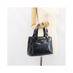 Cabas Celine Vintage Macadam Shopper Tote Plastic - Noir