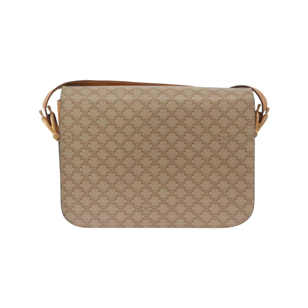 Sac Porté Épaule Celine Macadam Small Toile - Beige