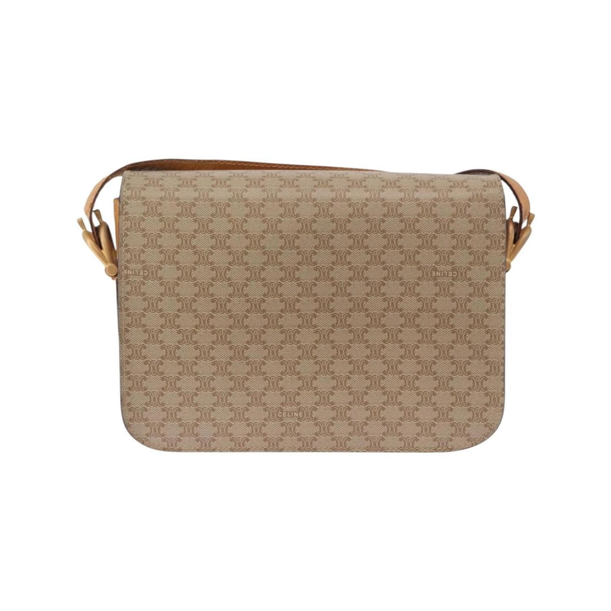 Sac Porté Épaule Celine Macadam Small Toile - Beige