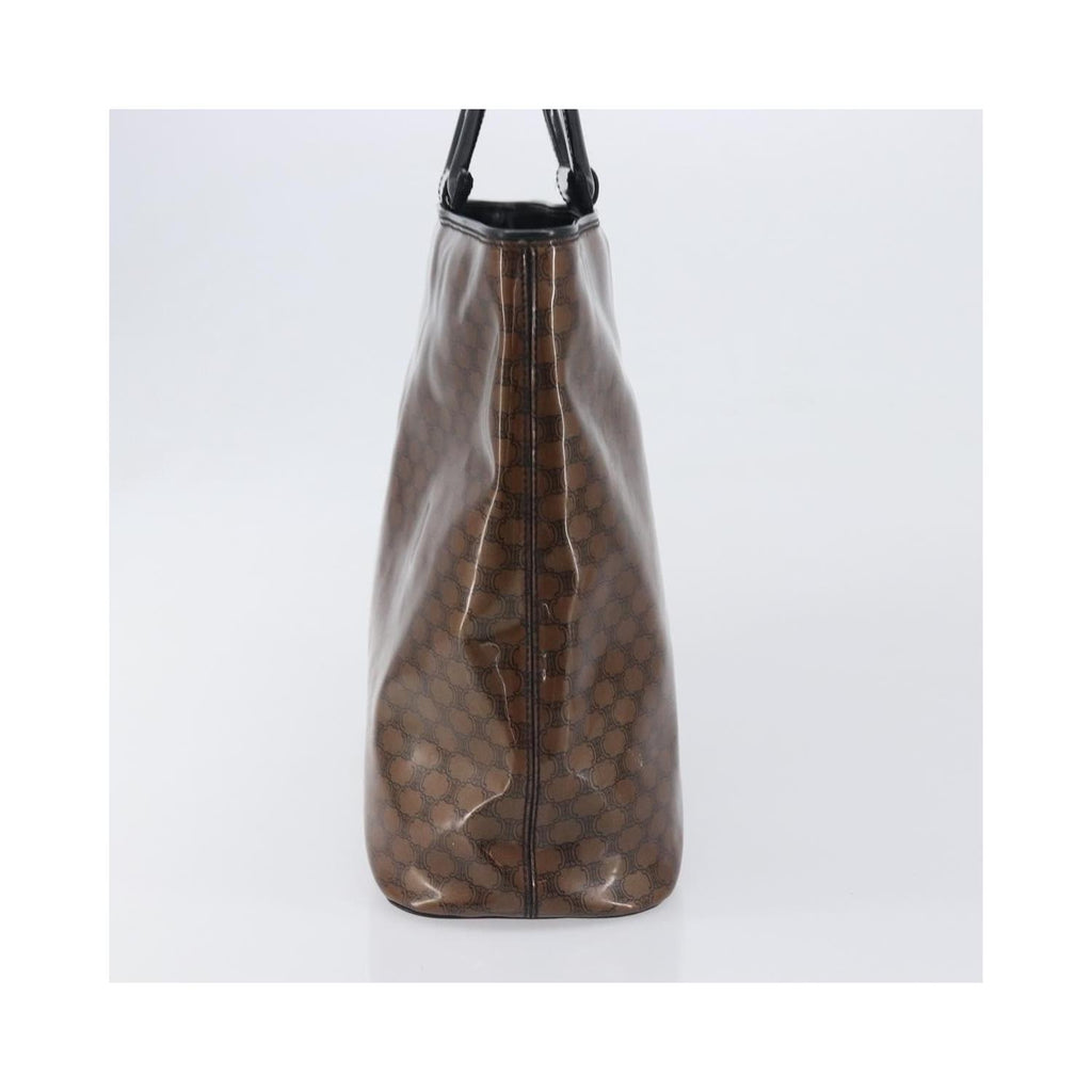 Cabas Celine Vintage Macadam Shopper Tote Toile - Marron