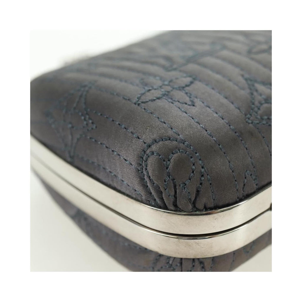 Pochette Louis Vuitton Motard Minaudiere Satin - Gris