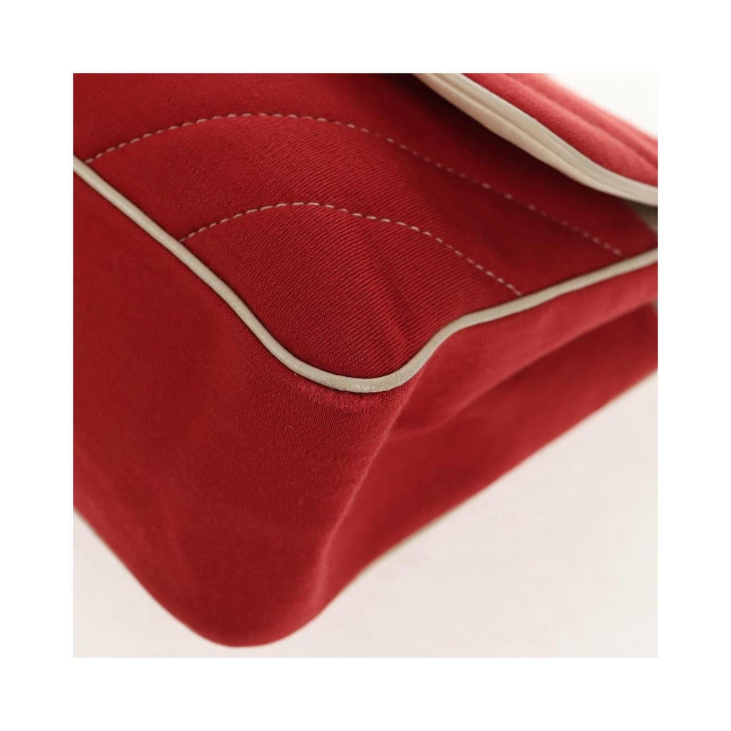 Chanel Leo Lion Medium Cotton Flap Shoulder Bag - Red