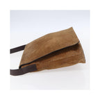 Sac Porté Épaule Celine C Macadam Shoulder Bag Daim - Beige