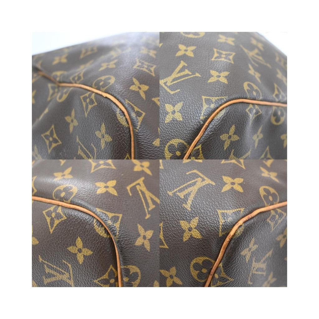 Sac De Voyage Louis Vuitton Keepall Bandoulière 55 Cuir - Marron