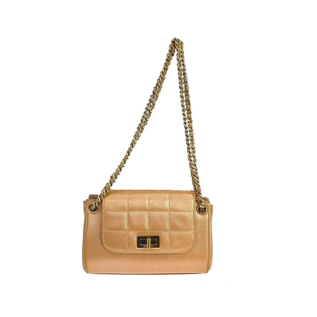 Sac Porté Épaule Chanel Mademoiselle Mini Cuir - Marron
