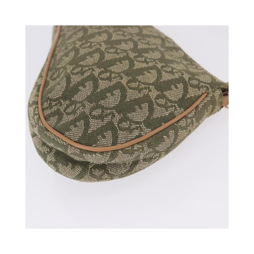 Christian Dior - Sac À Main Saddle Mini Toile - Kaki