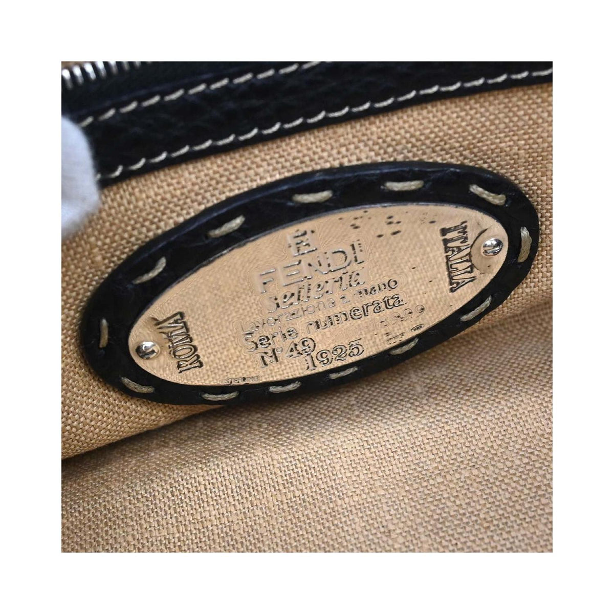 Fendi - Sac À Main Selleria Frame Doctor Mini Cuir - Noir