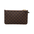 Bolso Louis Vuitton Neverfull Pochette MM de lona - marrón