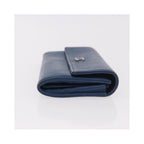 Portefeuille Chanel Lucky Clover Long Flap Wallet Cuir - Bleu