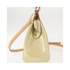 Sac Louis Vuitton Brea Handbag Mm Cuir Verni - Beige