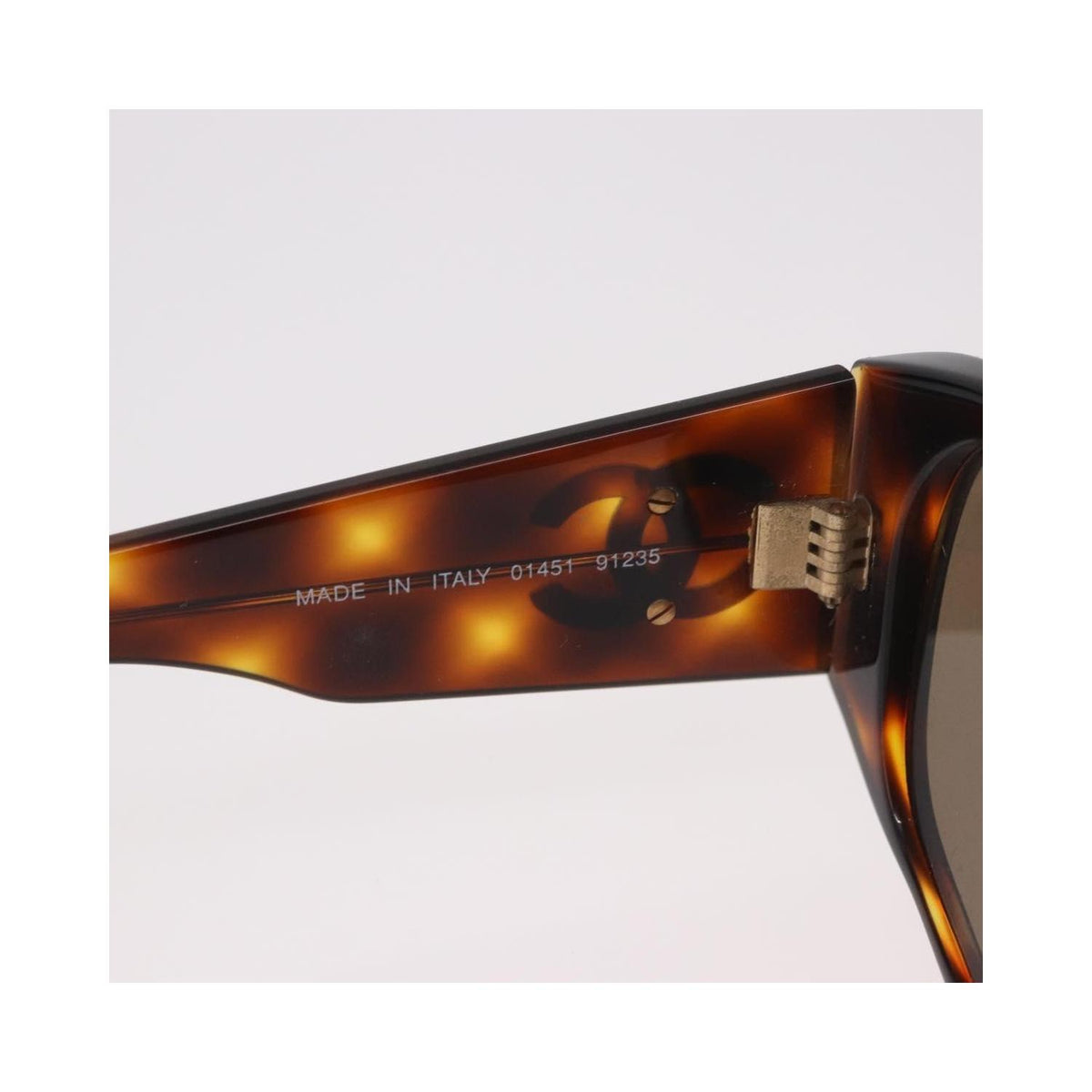 Lunettes De Soleil Chanel Logo Cc Plastic - Marron