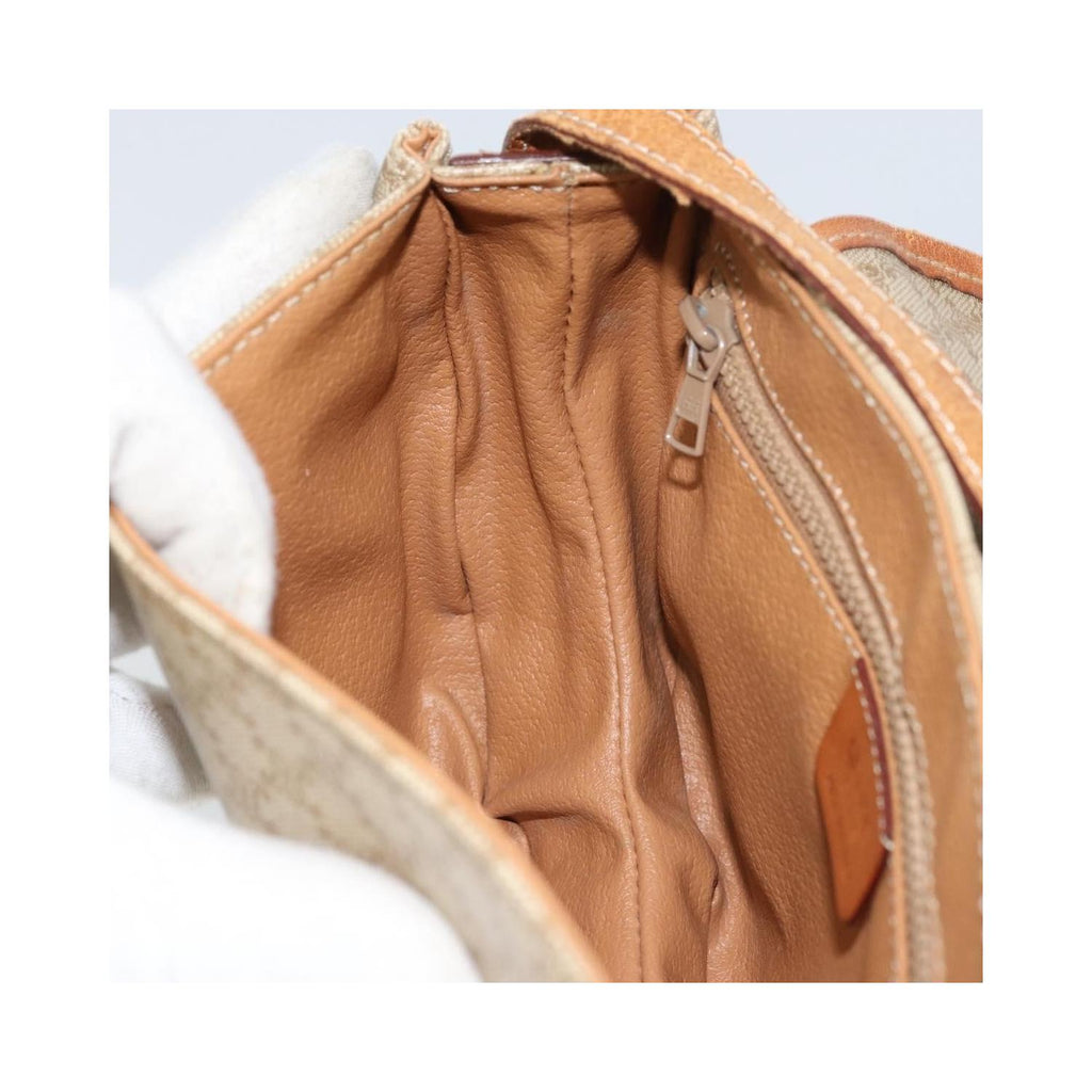 Sac Porté Épaule Celine Macadam Shoulder Bag Pvc - Beige