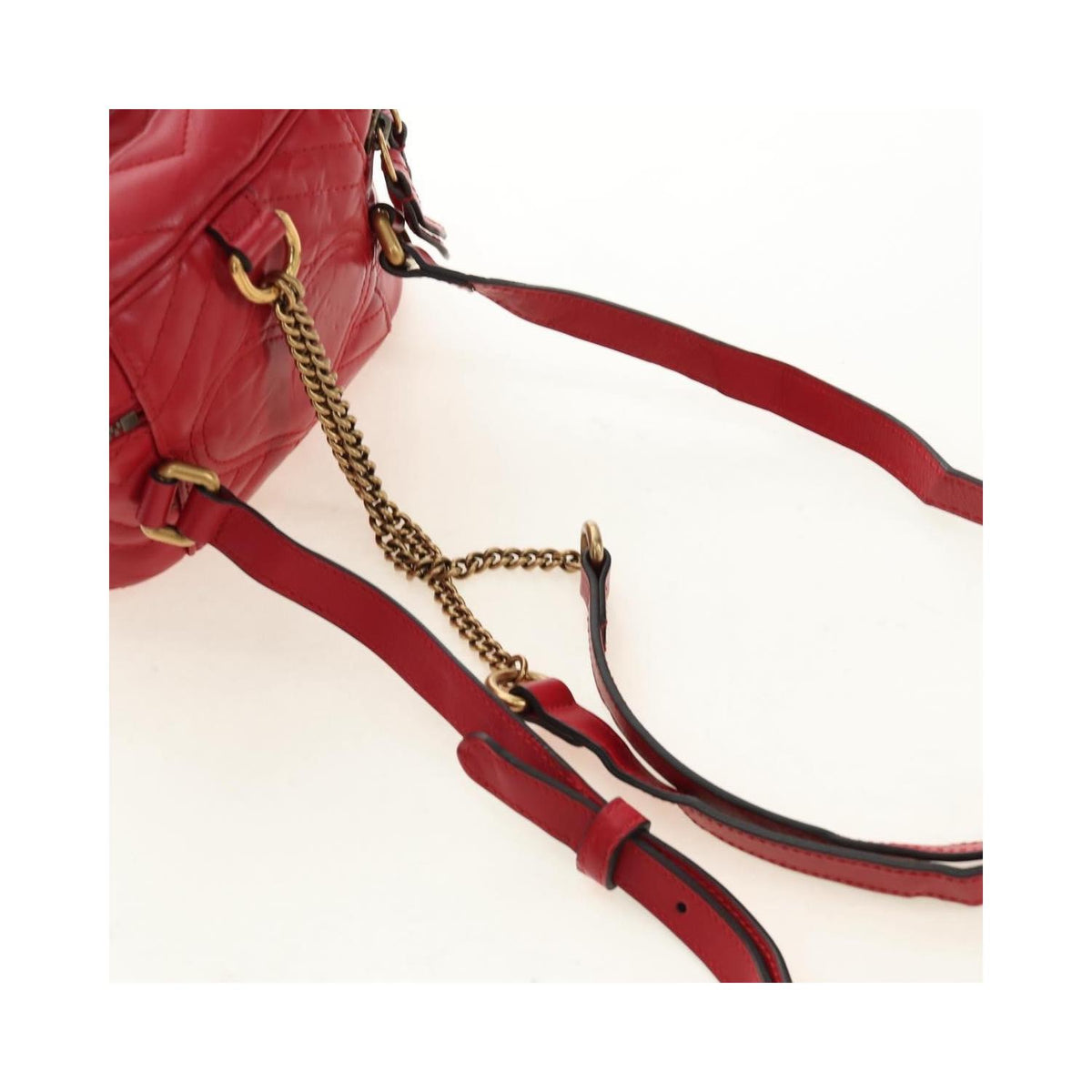 Sac À Dos Gucci Gg Marmont Vanity Mini Cuir - Rouge
