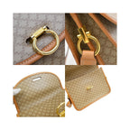 Bolso de hombro Celine Vintage Macadam con logo circular de PVC - Beige