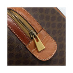 Sac À Main Celine Vintage Macadam Boston Toile - Marron