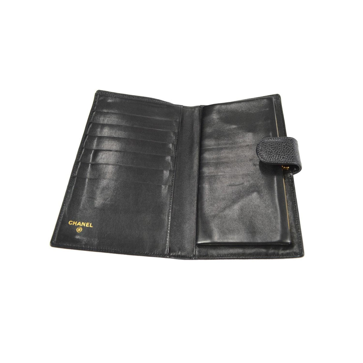 Portefeuille Chanel Timeless Cc French Long Cuir - Noir