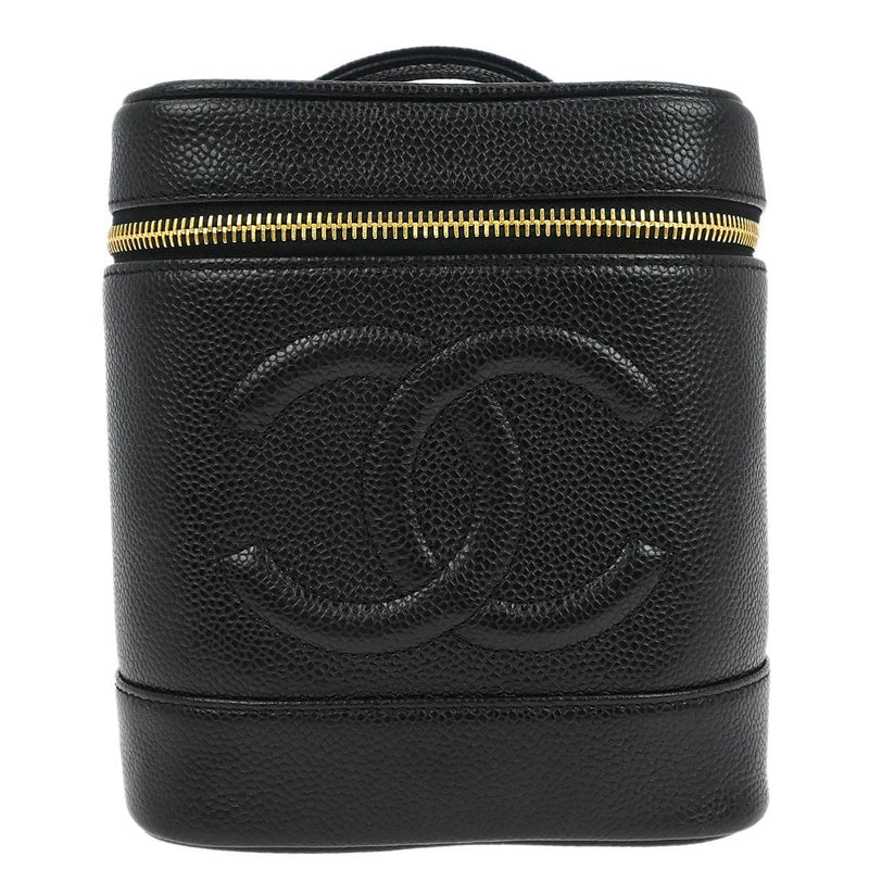 Chanel Vintage Timeless Cosmetic Case Caviar Small