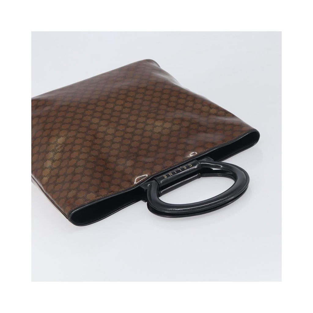 Cabas Celine Vintage Macadam Shopper Tote Toile - Marron