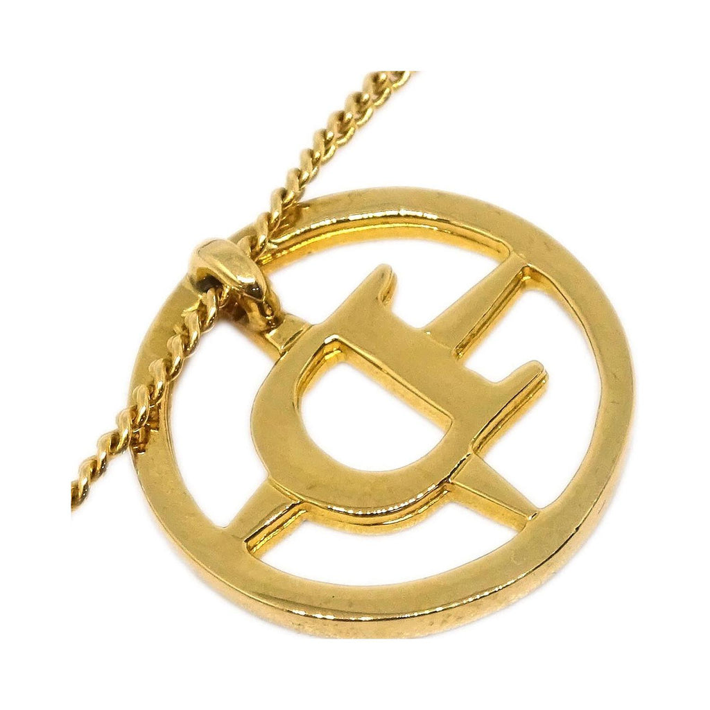 Collier Christian Dior Cd Round Pendant Gold_Plated - Or