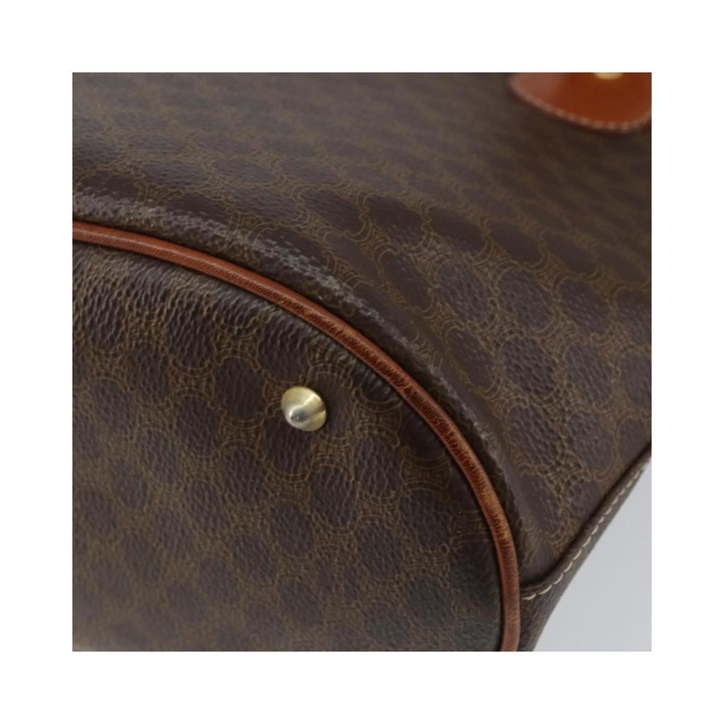 Cabas Celine Vintage Macadam Shopper Tote Toile - Marron