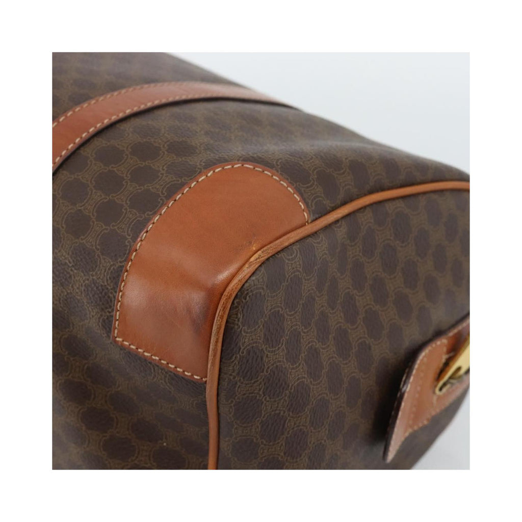 Sac À Main Celine Vintage Macadam Boston Toile - Marron