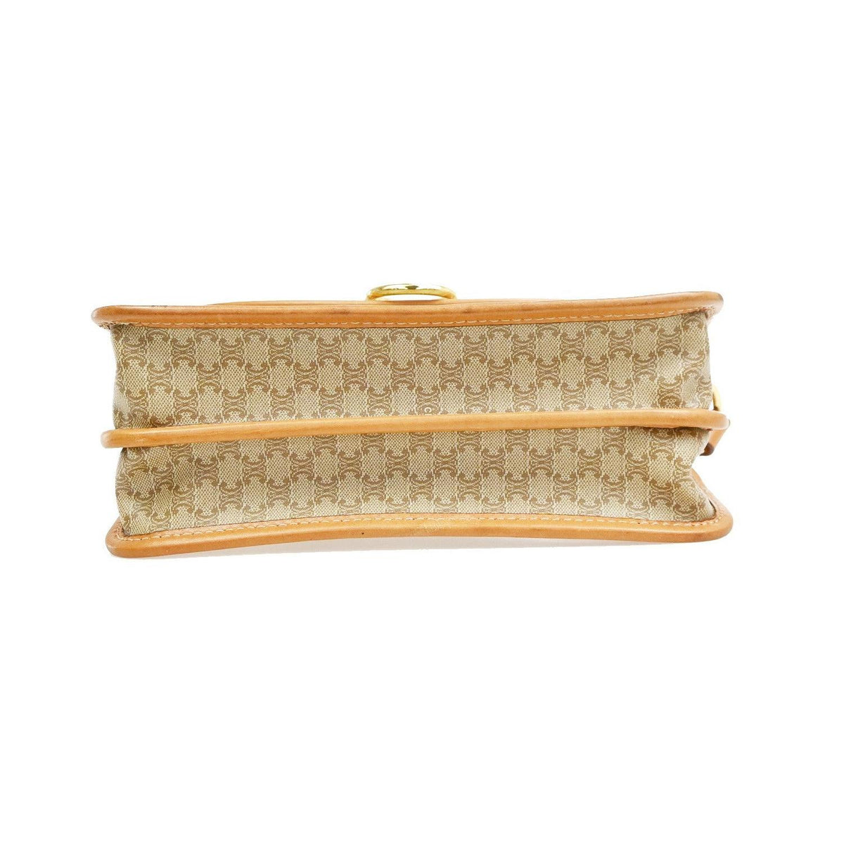 Bolso de hombro Celine Vintage Macadam con logo circular de PVC - Beige