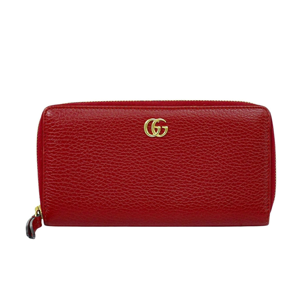 Cartera Gucci GG Marmont con cremallera alrededor de cuero Imagen del producto