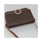 Celine - Vintage Macadam Circle Logo shoulder bag in canvas - Brown