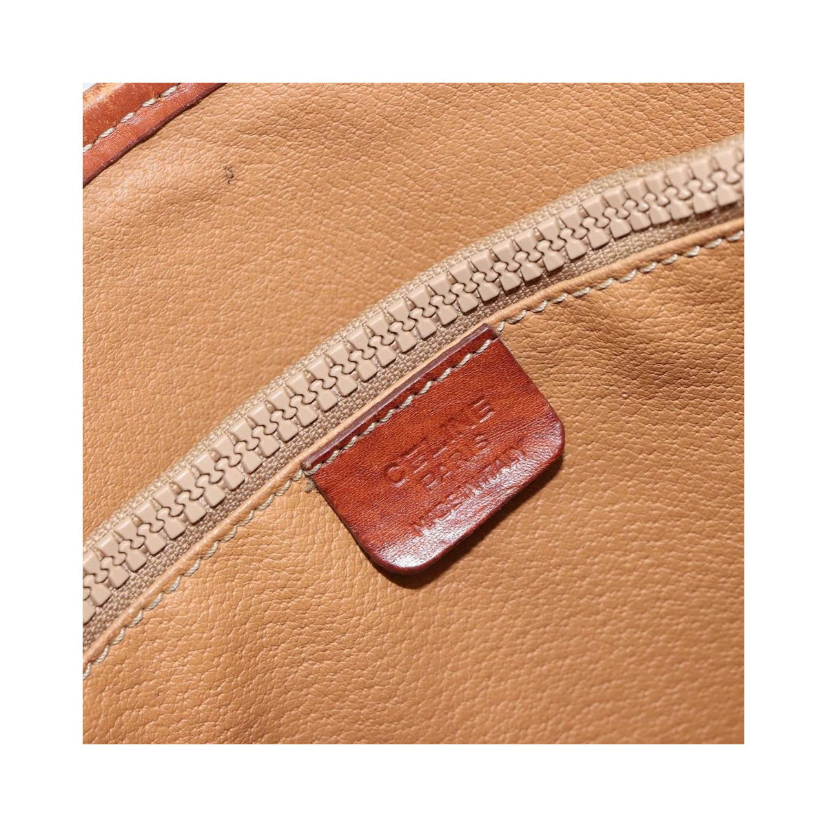 Cabas Celine Vintage Macadam Shopper Tote Toile - Marron
